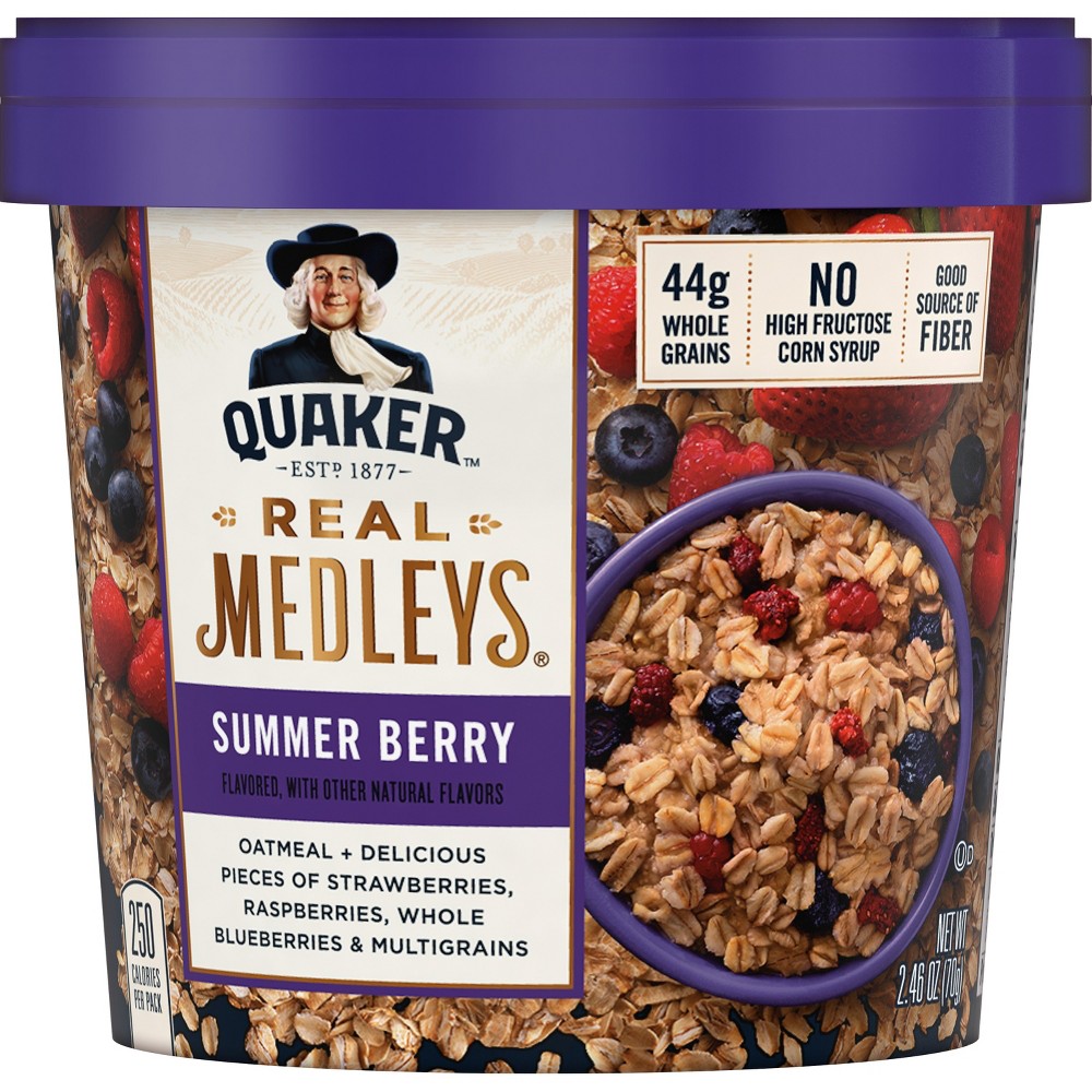 UPC 030000315521 product image for Quaker Real Medleys Summer Berry Oatmeal Cup - 2.46oz | upcitemdb.com