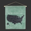 United States Linen Wall Hanging – 18.5"H Green Fir Wood Framed Decorative Map Sign by Melrose - 3 of 3