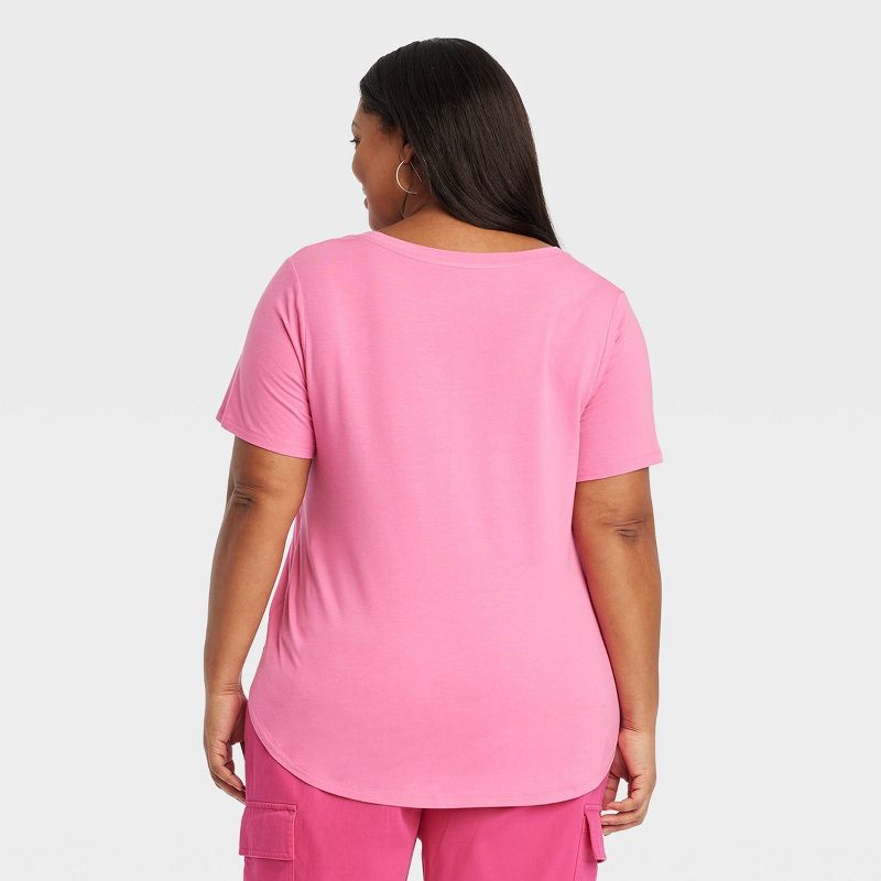 Women's Short Sleeve Relaxed Scoop Neck T-Shirt - Ava & Viv™, 2 of 4