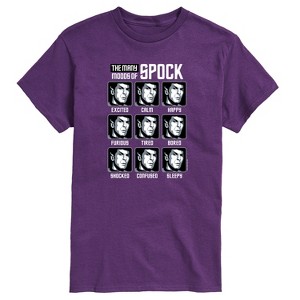 Men's - Star Trek - Spock Moods Short Sleeve Graphic T-Shirt - 1 of 4