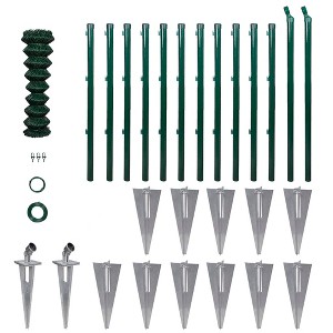 vidaXL Chain Link Fence with Posts Spike Steel 2.6ftx82ft - 1 of 4