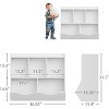 Bookshelf and Bookcase, Multi Shelf with Organizer Cabinet for Storage Books , for Bedroom, Playroom, Hallway,classroom， white 2 Pieces - 2 of 4