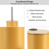 Evideco French Home Goods Bathroom Set with Bamboo Lid - Matte Metal Trash Can and Toilet Brush - 4 of 4