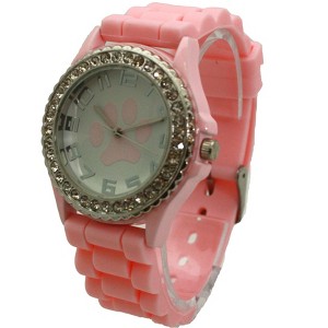 Olivia Pratt Every Day Silicone Paw and Rhinestones Colorful Women Watch - 1 of 4