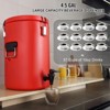 VEVOR Stainless Steel Insulated Beverage Dispenser,4.5 Gallon 17.2 Liter,Thermal Hot and Cold Drink Server Dispenser with Spigot Handle, Food-grade - 3 of 4