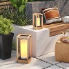 Pillar Metal/Wood Small Lantern Candle Holder Natural Wood - Threshold™ - image 2 of 4