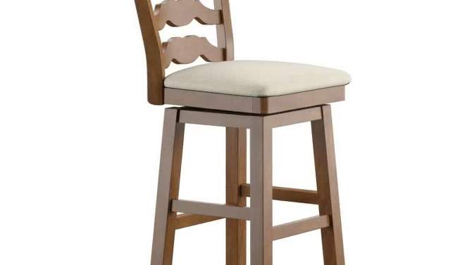 29" South Hill French Ladder Back Swivel Height Barstool - Inspire Q, 2 of 12, play video