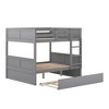 Full Over Full Bunk Bed with Twin Size Trundle for Bedroom - 4 of 4