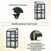 Hrinhom 31.5"W Wood Large Greenhouse,Balcony Portable Cold Frame with Wheels - 3 of 4