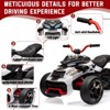 Acekool 12V Kids Ride-On ATV 3 Wheeler Electric Vehicle with LED Lights, Music, Treaded Tires, Battery Powered Toy Car for Kids - 3 of 4