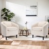 Ridstar Modern Accent Chair & Armchair with Thick Cushions and Pillows For Living Room-Beige - 3 of 4