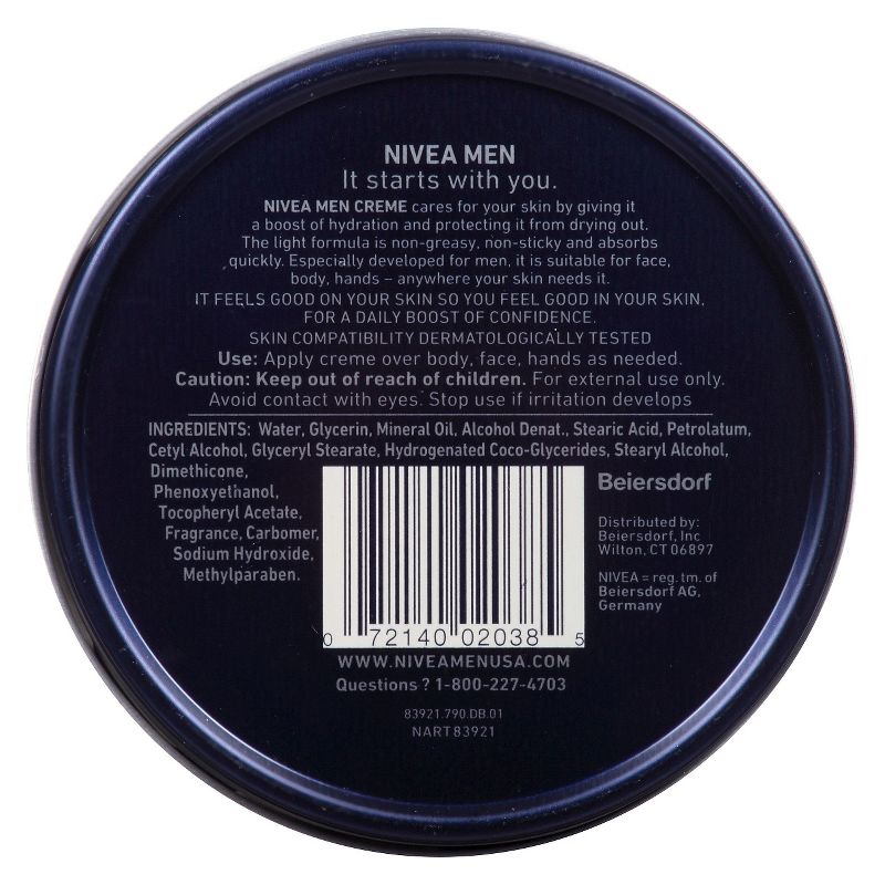 NIVEA Men Cr&#232;me Moisturizing Cream Tin - 5.3oz, 4 of 6