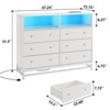 Dresser for Bedroom, Wood Dresser with Charging Station and LED Lights - 2 of 4