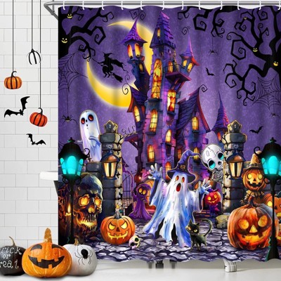 LunaLulinlk Blacklight Halloween Shower Curtain