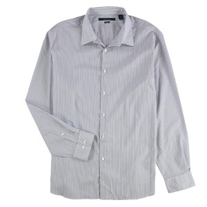 Perry Ellis Mens Striped Woven Button Up Shirt, Blue, XX-Large - 1 of 2
