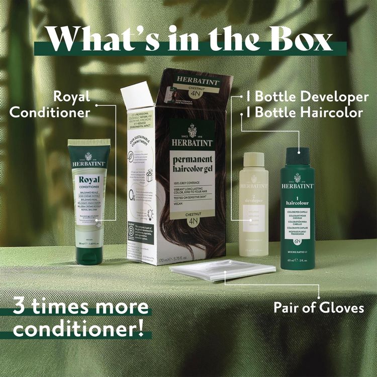 Herbatint Permanent Hair Dye - For Up To 100% Gray Coverage of Resistant Gray Hair - Ammonia-Free, Alcohol-Free & Vegan - 5.75 Fl Oz, 4 of 6