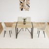 5-Piece Dining Set with MDF Kitchen Table and 4 Armless Chairs - 2 of 4