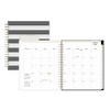 Blue Sky Day Designer Daily/Monthly Planning Calendar 8"x10" Rugby Stripe Black Frosted - 4 of 4