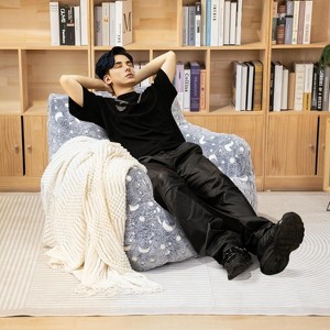 Hooseng Bean Bag Chair, Bean Bag Sofa Chair with Armrests, Fluffy and Lazy Sofa with backrest, Comfy Cozy BeanBag Chairs - 1 of 4