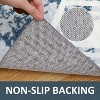 Acekool Washable Geometric Area Rug, Soft Low Pile, Foldable, Non Slip, Entryway Bedroom Living Room, Black Gray Blue Brown Multiple Sizes - 3 of 4