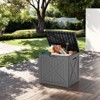 VisioGear Deck Boxes, 2-Piece 32 Gal Outdoor Storage Deck Box, Small Patio Storage Bin for Garden Tools, Black, 22.09"*17.09"*20.87" - 4 of 4