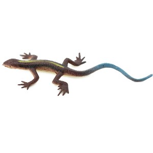 Collectible Wildlife Gifts | Lizard, Dark Brown with Blue Tail, Rubber Reptile Toy, Realistic Figure, Model,   Educational, Gift,    3"     F6064 B380 - 1 of 4