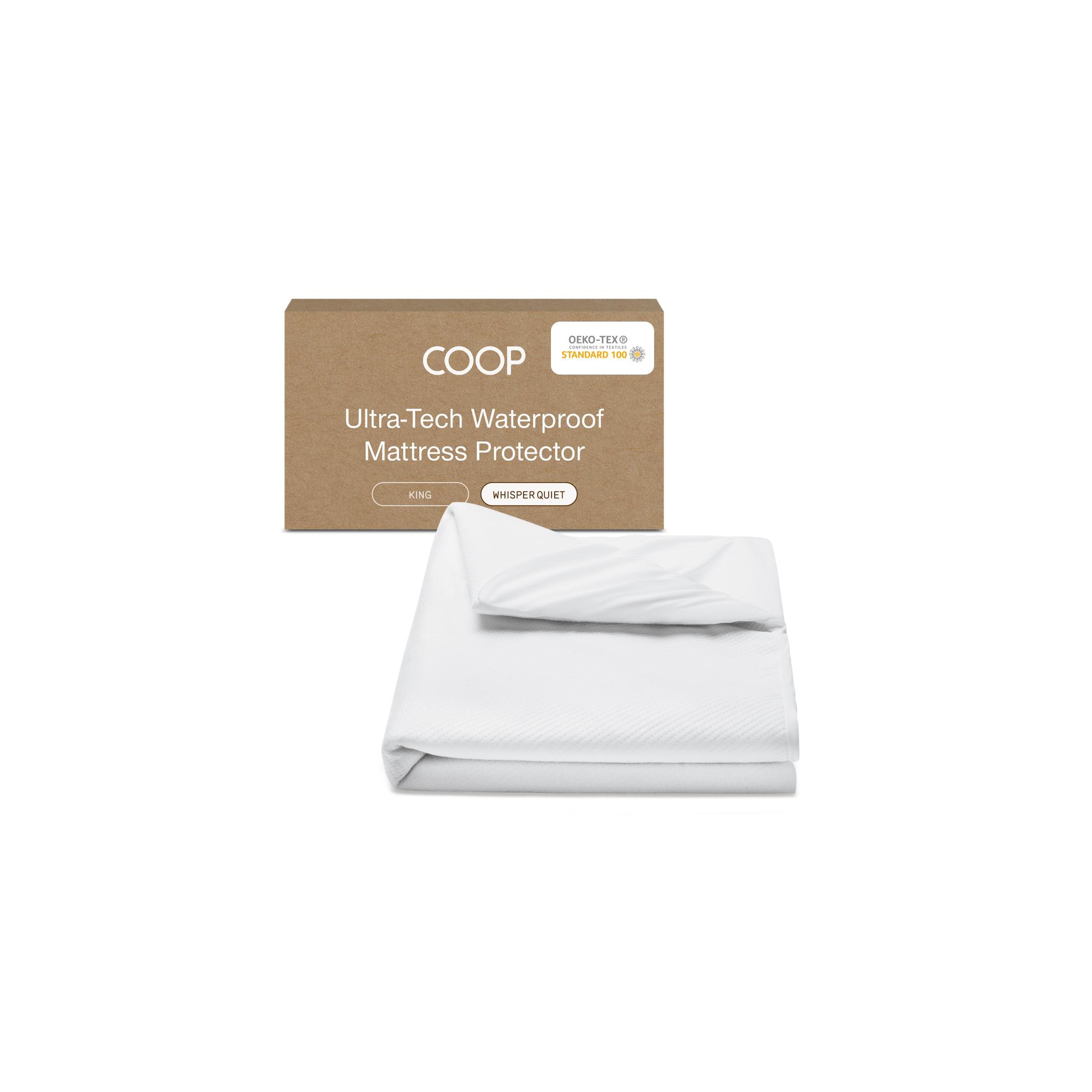 Coop Home Goods Ultra Tech Waterproof Mattress Protector King, Waterproof Mattress Cover, Up to 18 Inches Deep, Machine Washable Mattress Topper