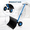 29.13"W Heavy-Duty Snowplow, with Adjustable Handle and Tilting Blade, Efficiently Removes Snow, Suitable for Driveways, Doorways, Sidewalks, Patios - 3 of 4