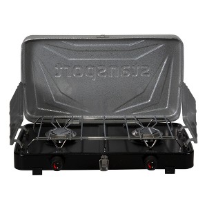 Stansport 2-Burner Propane Stove - Silver - 1 of 4
