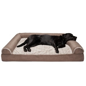 FurHaven Plush & Suede Full Support Sofa Dog Bed - 1 of 4