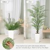 Fake Palm Tree Faux Areca Palm Plants with Lifelike Palm Leaves Realistic Trunks Fake Tropical Palm Tree with Lighting Trapezoidal Prism White Pot - 3 of 4