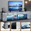 Hommpa TV Stand for TVs Up to 65" with Open Glass Shelves Remote LED Light - 4 of 4