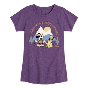 Girls' - Disney - I Can Move Mountains Fitted Short Sleeve Graphic T-Shirt - 1 of 4