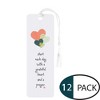 Start Each Day Peachy Heart Classic White Cardstock Tassel Bookmarks, Pack of 12 - 2 of 2