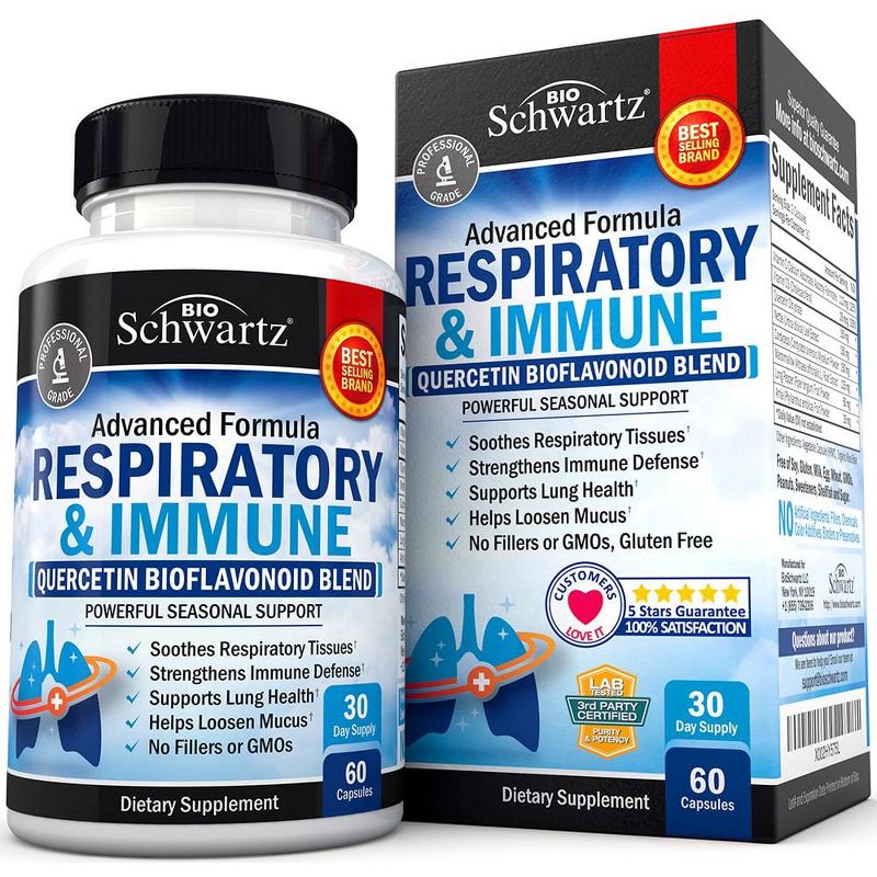 Respiratory Support + Immunity Capsules, Bioschwartz, 60ct, 5 of 6