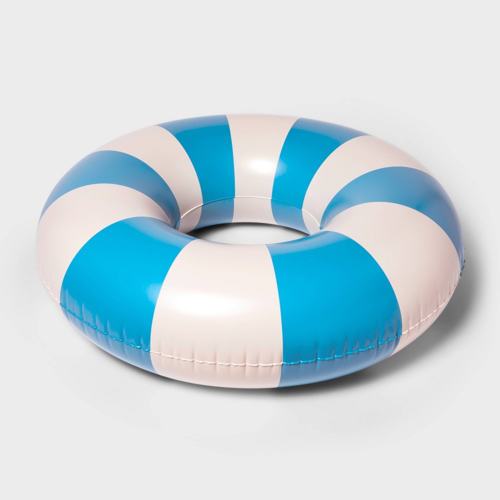 Inflatable Swim Tube Blue Stripe - Sun Squad™