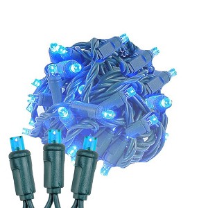 Novelty Lights LED Christmas String Lights 70 Mini Bulbs (Green Wire, 24 feet) - 1 of 4