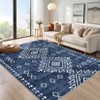 Area Rug Machine Washable Rug Geometric Vintage Non Slip Non Shedding Rugs Low Pile Distressed Throw Carpet for Living Room Bedroom - 3 of 4