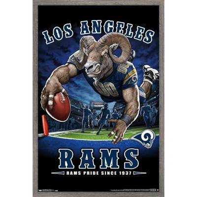 Trends International NFL Los Angeles Rams - Commemorative Super Bowl LVI Champions Framed Wall Poster Prints Black Framed Version 22.375 x 34