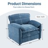Grungis 38" Oversized Accent Chair with Thick Comfort Cushions,Chenille Lounge Chair with High Back & Wide Seat for Bedroom,Reading Room,Office - 3 of 4