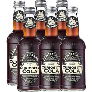 Fentimans Botanically Brewed Curiosity Cola Sparkling Soda, 6 Pack, 9.3 fl oz Bottles – Premium Craft Soda/Mixer for Cocktails & Refreshing Drinks - 1 of 4