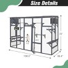 SEVOBAL 104" Large Stable Spacious Wooden Catio Outdoor Cat Enclosure with Perches and Condos Cat Cage Indoor with Waterproof Roof 7 Pedal 1 Bridge - 3 of 4