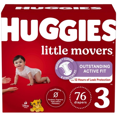 Huggies Little Movers Baby Diapers - Size 3 - 76ct : Target