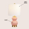 JONATHAN Y Daphne Contemporary Transitional Metal/Glass Ribbed Gourd LED Table Lamp - 3 of 4