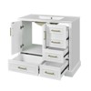 INFURNIC Vanity Tables, Elegant Compact Bathroom Vanity with Ample Storage for Small Spaces and Easy Maintenance, White, 18.3"*24"*34.3" - 4 of 4