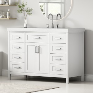 47"W Bathroom Vanity with Sink, Freestanding Bathroom Sink Cabinet with 8 Drawers & Soft-Closing Doors - ModernLuxe - 1 of 4