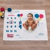 NoJo Welcome to the Universe Baby Curious George White, Blue, Red, and Yellow Balloons and Clouds Super Soft Milestone Baby Blanket - 4 of 4