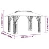 vidaXL Gazebo with Sidewalls Anthracite 157.5"x118.1"x106.3" Steel - 2 of 4