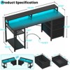 Aheaplus Computer Desk with File Drawers, Home Office Desk with Storage Shelves, Monitor Stand - 2 of 4