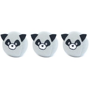 ZippyPaws - Farm Pals Burrow, Interactive Squeaky Hide and Seek Plush Dog Toy - Bubble Babiez Raccoons Miniz, 3 Pack - 1 of 1